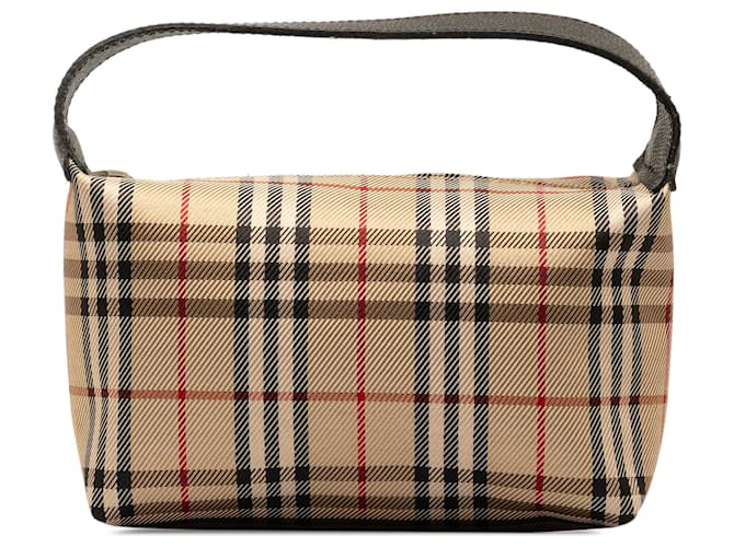 Burberry Brown House Check Canvas Handbag Beige Cloth Cloth  ref.1321517