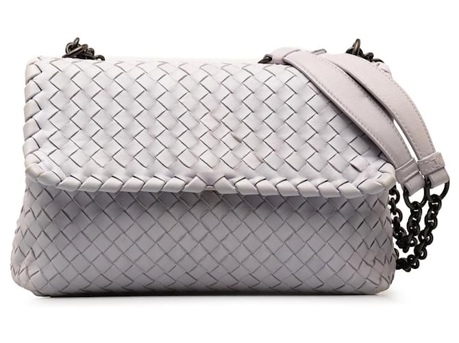 Bottega Veneta Púrpura Medio Intrecciato Olimpia Cuero Becerro  ref.1321529