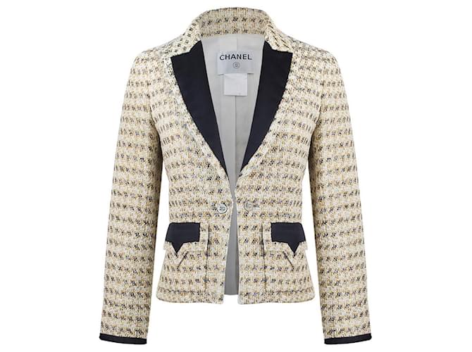 Chanel CC Buttons Metallic Tweed Jacket Multiple colors  ref.1321560