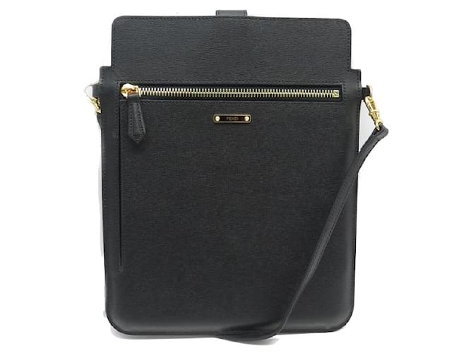 NEW FENDI IPAD TABLET CASE 11 BLACK LEATHER THUMBS 7AR322 TABLET CROSSBODY  ref.1321576