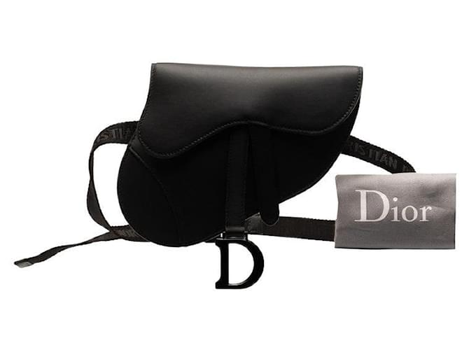 Dior Riñonera Saddle de piel Cuero  ref.1321593