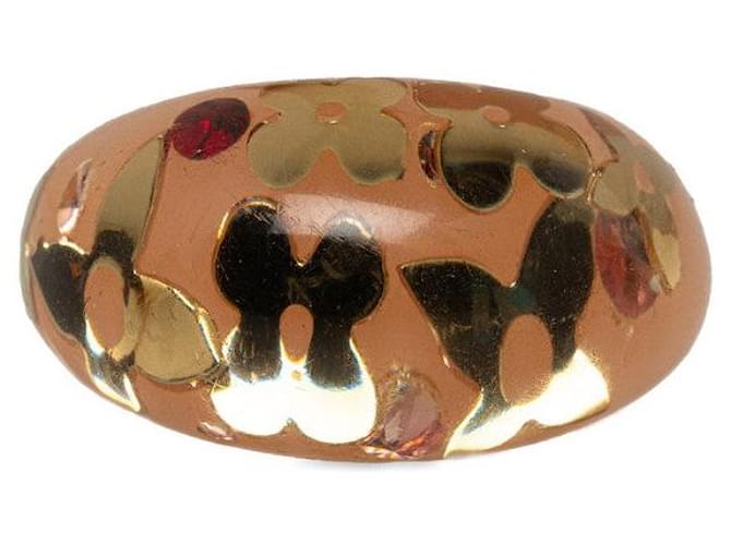 Louis Vuitton Inclusion Ring M65311 aus roségold und Acrylharz in sehr gutem Zustand Pink Kunststoff  ref.1321602