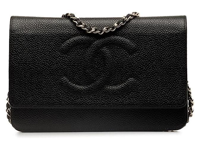 Chanel CC Caviar Chain Shoulder Bag Leather  ref.1321611