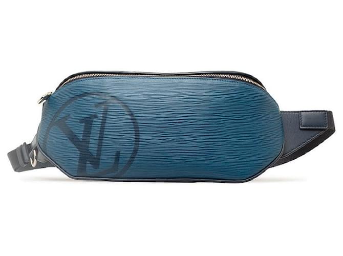 Bolsa de cintura Louis Vuitton em couro Epi LV Circle M53301 em ótimo estado Azul  ref.1321616