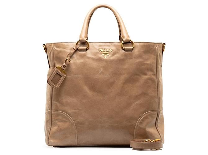 Prada Vitello Shine Handle Bag BN2326 Leather  ref.1321631
