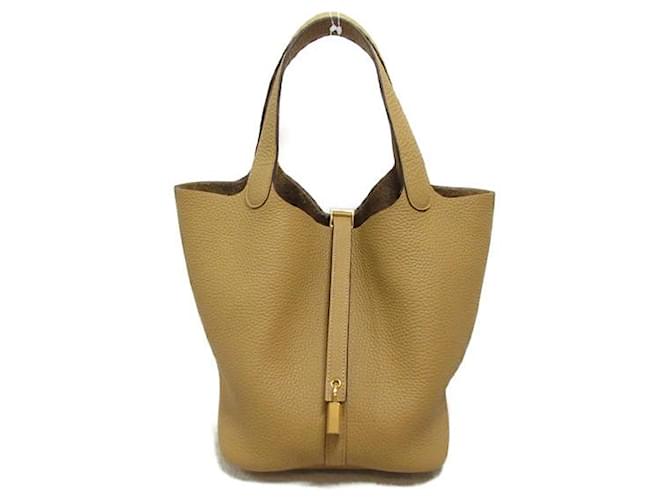 Hermès Sac cabas en cuir Hermes Clémence Picotin Lock MM en excellent état  ref.1321663