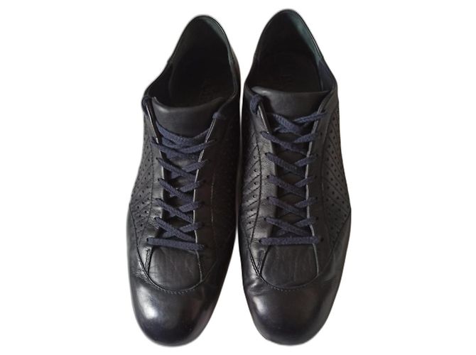 Sneakers J.M. WESTON Casual Training Pelle Blu Navy 43