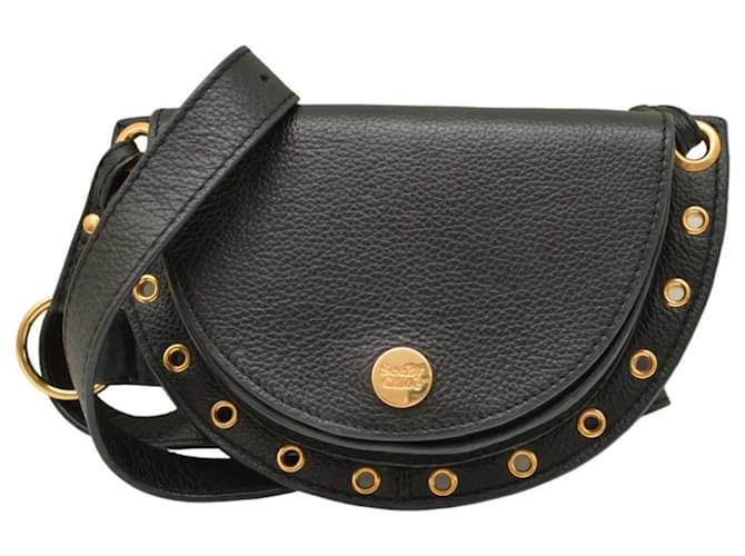 See by Chloé See By Chloe Kriss Small Grommet Crossbody Bag in Black leather or Belt bag  ref.1321719