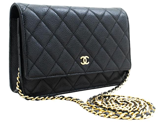 Chanel Wallet on Chain Cuir Noir  ref.1321762