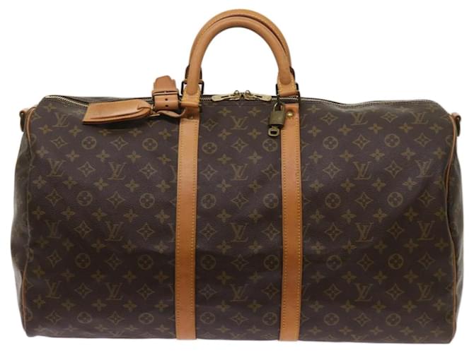 Louis Vuitton Keepall Bandouliere 55 Brown Cloth  ref.1321825