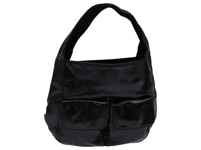 PRADA Hand Bag Patent leather Black Auth bs12820  ref.1321932