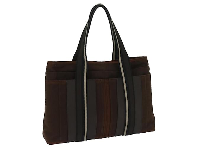 Hermès HERMES Toroca Horizont Tote Bag Canvas Brown Auth bs12719 Cloth  ref.1321941