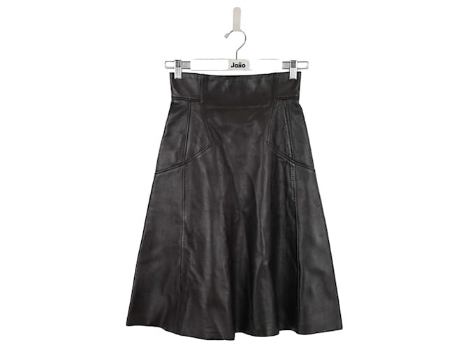 Alexander Mcqueen Leather skirt Black  ref.1321960