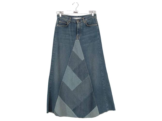 Saint Laurent cotton skirt Blue  ref.1321965