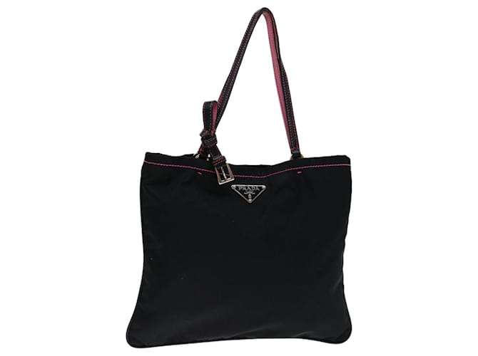 PRADA Hand Bag Nylon Black Auth 69648  ref.1321993