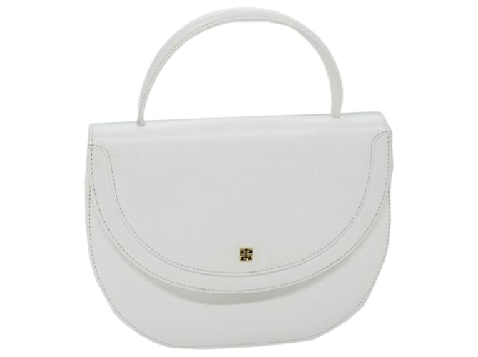 GIVENCHY Hand Bag Leather White Auth 69527  ref.1322012