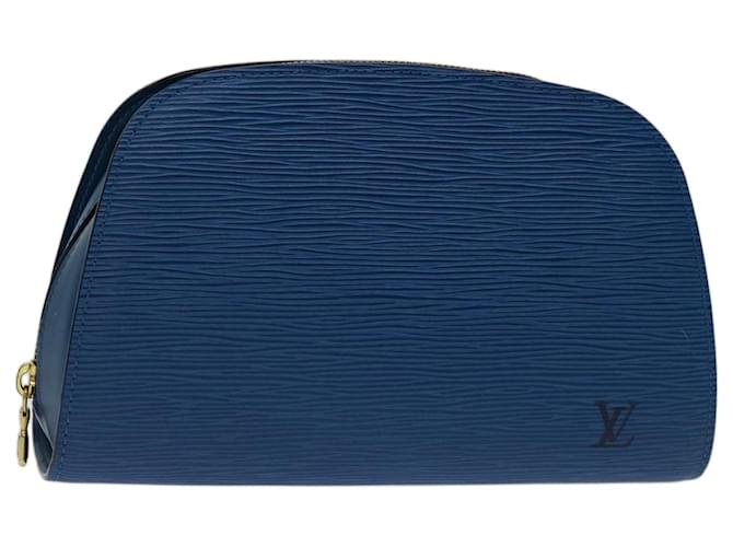 LOUIS VUITTON Epi Dauphine GM Pouch Blue M48435 LV Auth 69549 Leather  ref.1322038