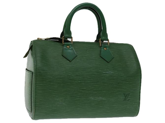 Louis Vuitton Epi Speedy 25 Bolsa de Mão Verde Borneo M43014 Autenticação de LV 69017 Couro  ref.1322048