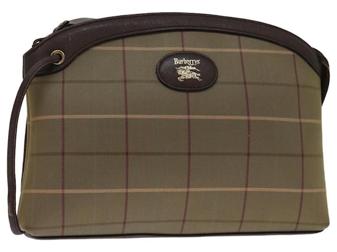 Autre Marque Burberrys Nova Check Clutch Bag Lona Bege Auth bs12794  ref.1322050