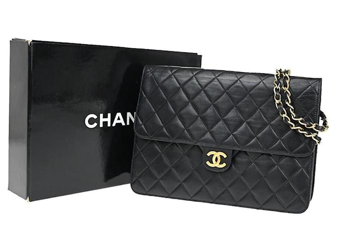 Classique Chanel Timeless Cuir Noir  ref.1322120