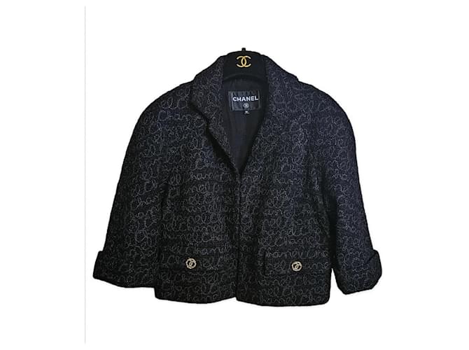 Chanel jacket 2023 Black Tweed  ref.1322128