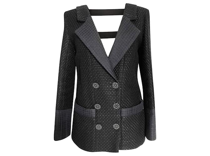 Chanel Runway Paris / Seoul Black Tweed Jacket  ref.1322130
