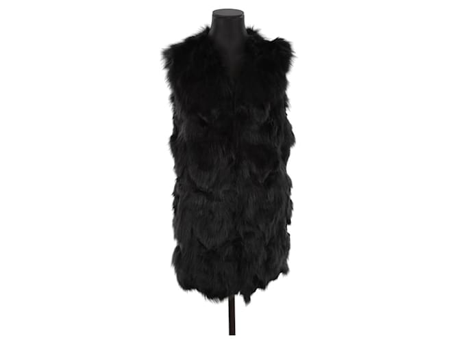 Maje Fur coat Black  ref.1322156