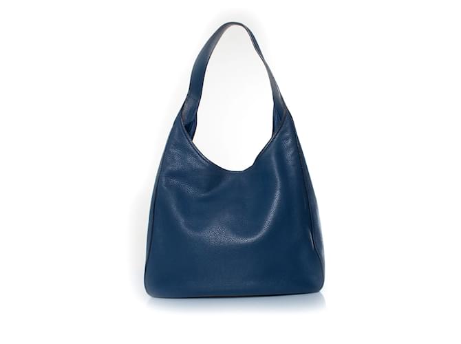 Prada, blue pocket hobo shoulder bag Leather  ref.1322185