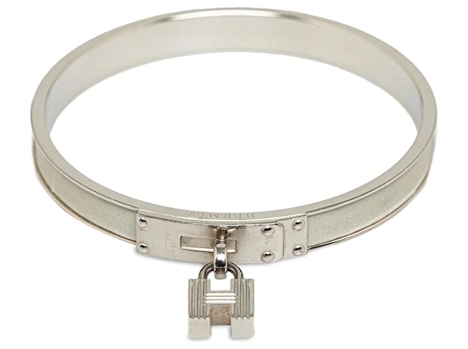 Graues Louis Vuitton Kelly H Lock-Armband Geld Metall  ref.1322296
