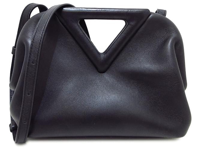 Bottega Veneta Black Small Point Bag Leather Pony-style calfskin  ref.1322297