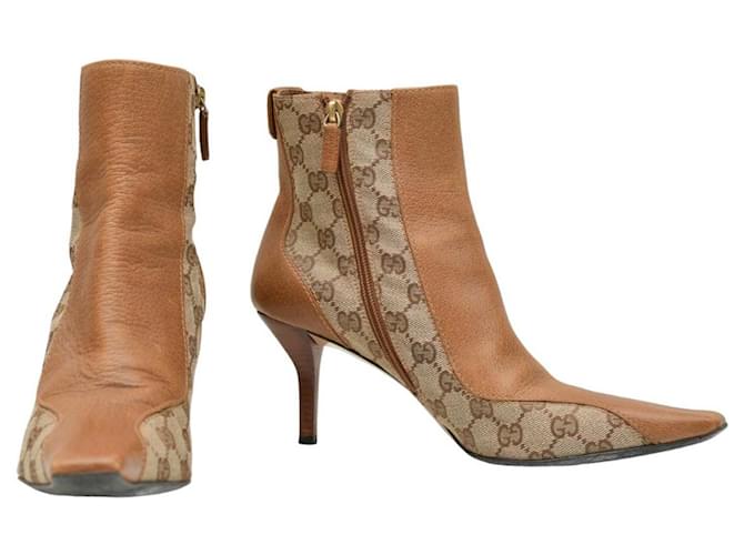Gucci Ankle boots Bege Couro  ref.1322332