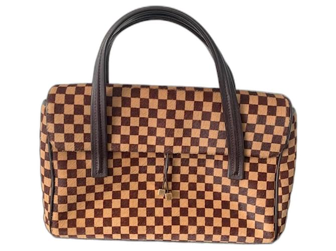 Louis Vuitton Vintage Damier Sauvage Lionne brown bag Hazelnut Pony-style calfskin  ref.1322335