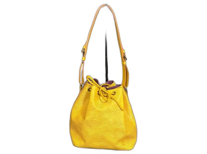 Louis Vuitton vintage Noe' viola/giallo Pelle  ref.1322336