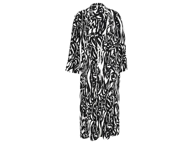 Autre Marque Rixo Cindy Zebra-Print Wrap Midi Dress in Multicolor Viscose Python print Cellulose fibre  ref.1322345