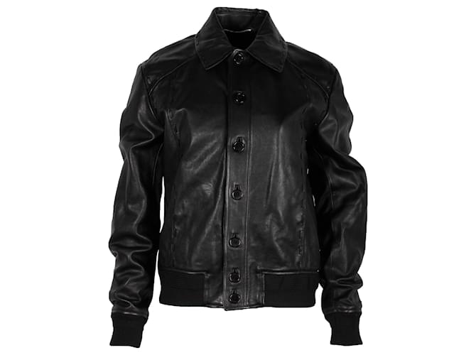 Saint Laurent Moto Jacket in Black Leather  ref.1322368