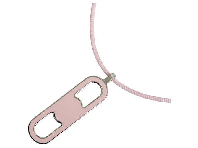 Hermès Collier en métal argenté rose Hermes en excellent état  ref.1322413