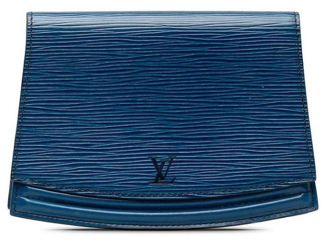 Louis Vuitton Epi Leather Pochette Tilsit M52605 in Very Good Condition Blue  ref.1322433