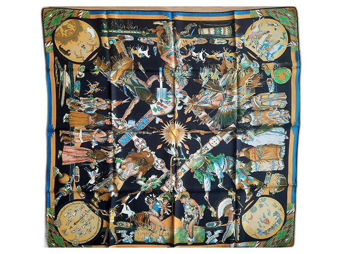 Hermès Le Danze degli Indiani Multicolore 