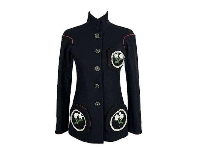 Chanel 11K$ Paris / Salzburg Edelweiss Black Jacket Wool  ref.1322467
