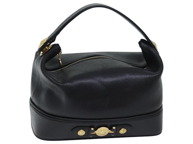 Gianni Versace Hand Bag Leather Black Auth yk11476  ref.1322589