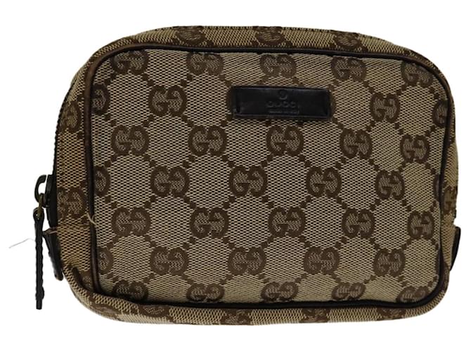 GUCCI GG Canvas Pouch Beige 106647 Auth ep3923 Cloth  ref.1322614