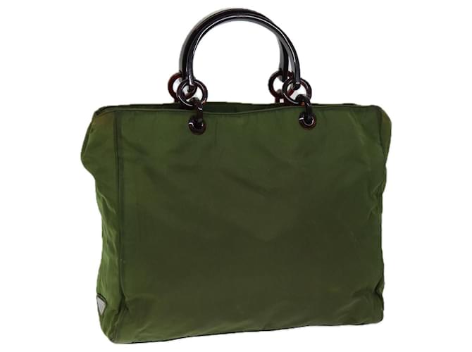PRADA Hand Bag Nylon Khaki Auth bs13320  ref.1322624