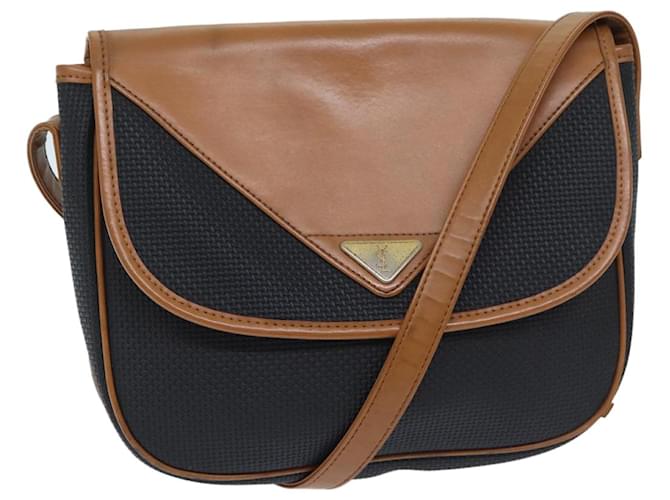 SAINT LAURENT Shoulder Bag PVC Black Auth bs13215  ref.1322645