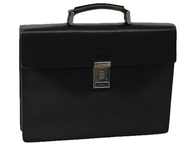 PRADA Hand Bag Leather Black Auth ar11660b  ref.1322707