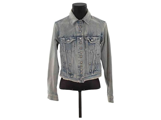 All Saints Jeansjacke aus Baumwolle Blau  ref.1322746