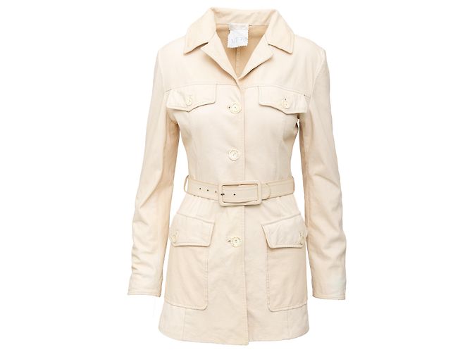 Roberto Cavalli Lederjacke Beige