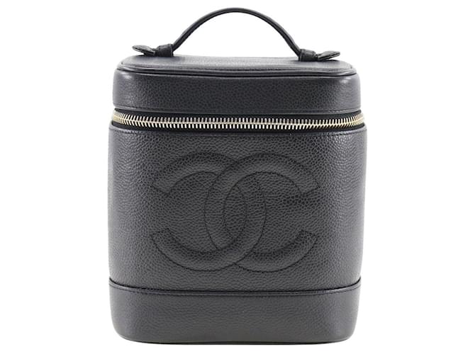 Chanel Vanity Black Leather  ref.1322827