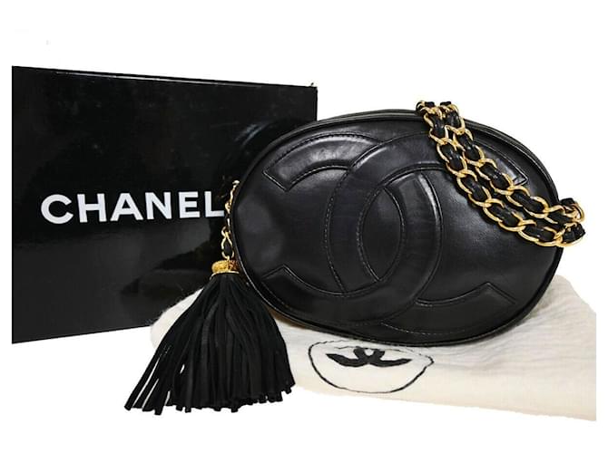 Chanel CC Black Leather  ref.1322833