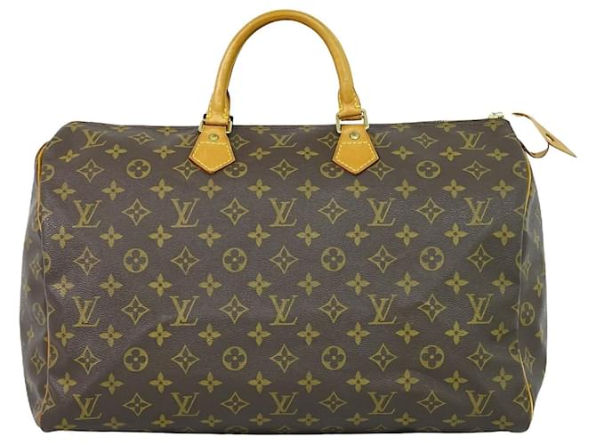 Louis Vuitton Speedy 40 Brown Cloth  ref.1322871
