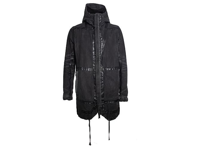 Autre Marque Boris Bidjan Saberi, AW17 outdoor jacket Black Grey Cotton Wool  ref.1322952